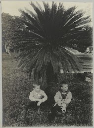 Anton en Piet onder sagopalm. (Tourtonne)