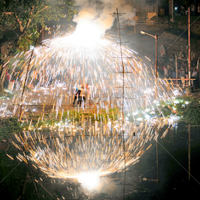 Big fire work. by Arijit Das - People Street & Candids