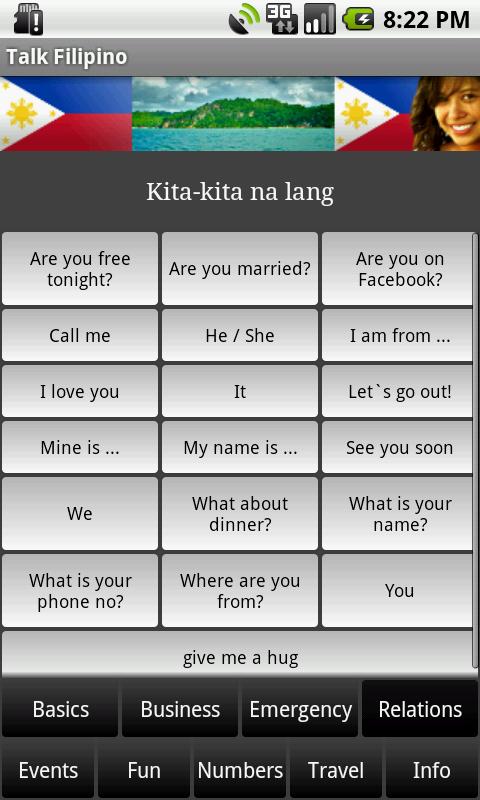 Android application Talk Filipino screenshort