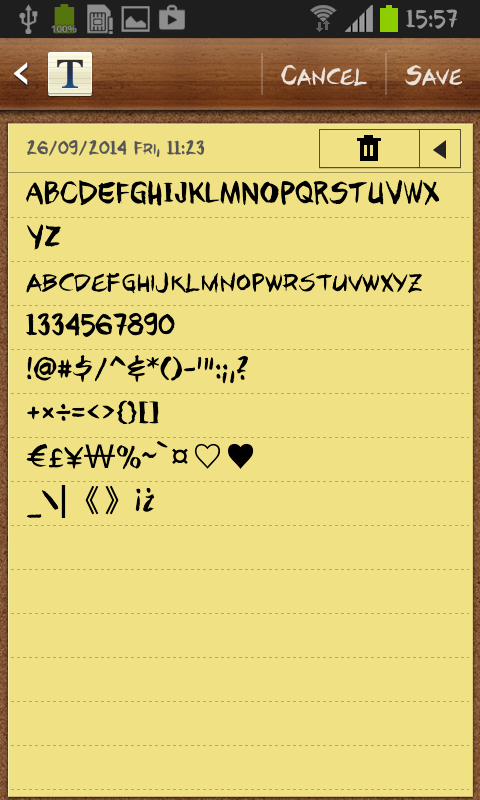 Tim Sale Brush FlipFont Screen 3