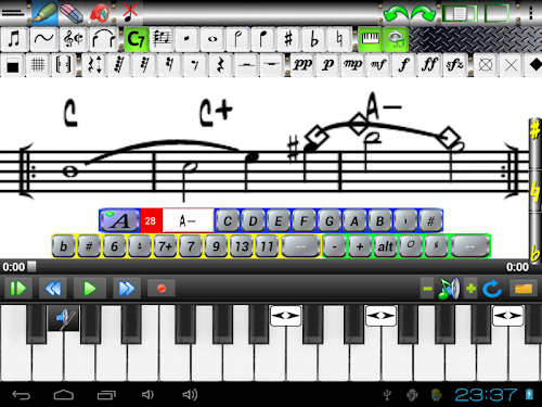 Android application Music Score Pad -Plus Notation screenshort