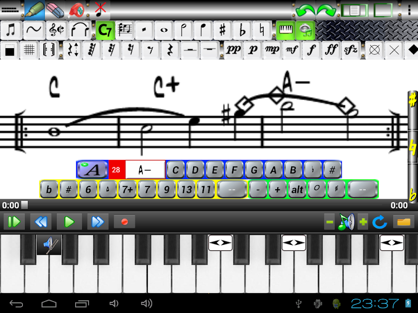 Music Score Pad -Plus Notation Screen 1