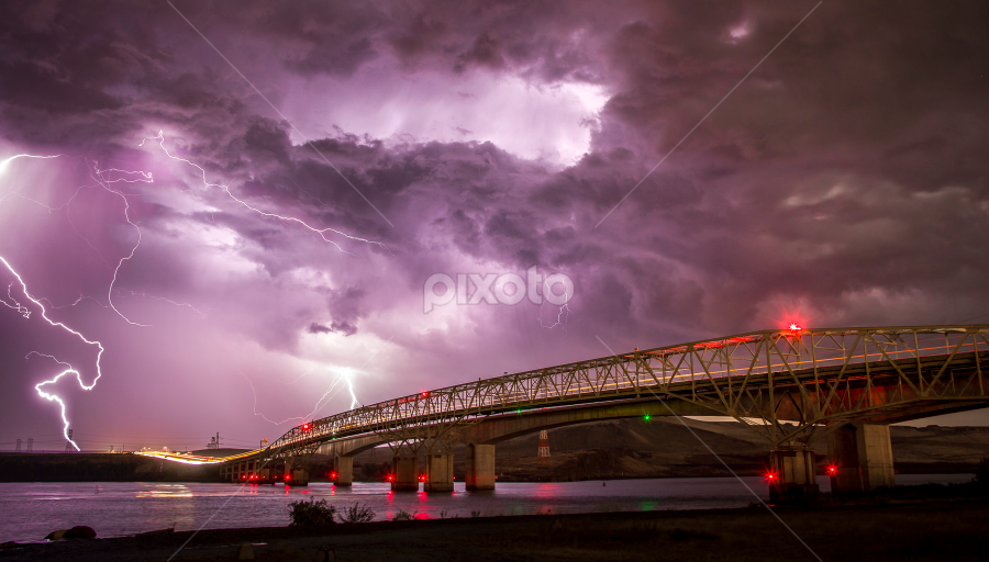 Over the Columbia by Nick Page - Buildings & Architecture Bridges & Suspended Structures