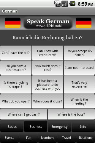 Speak German Screen 2