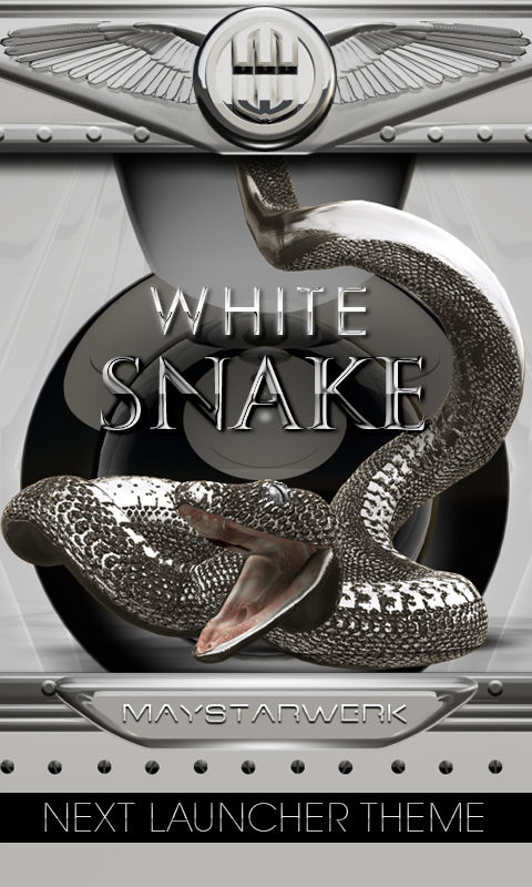 Android application NEXT white snake theme screenshort