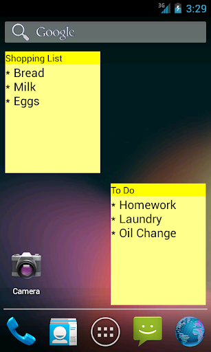 Sticky Notes Widget