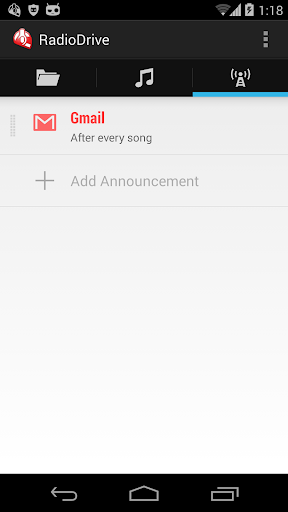 RadioDrive Extension for Gmail
