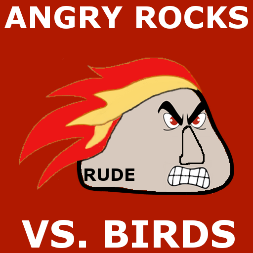 Angry Rocks vs. Birds LOGO-APP點子