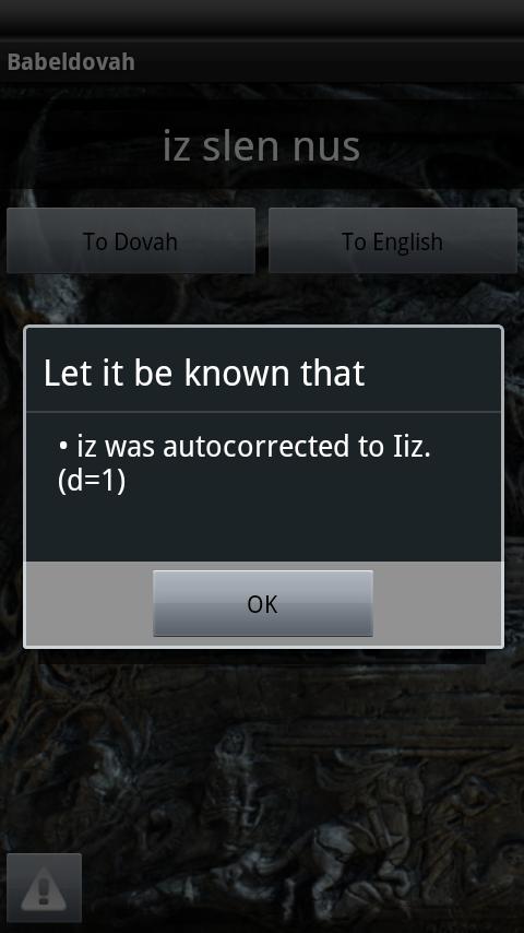 BabelDovah - Skyrim Translator Screen 2