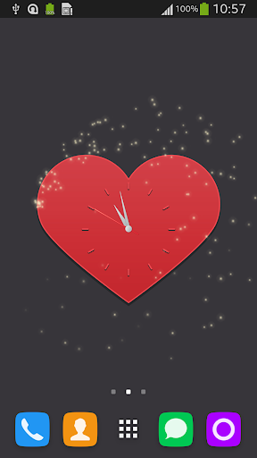 Red Heart Clock