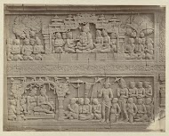 Basreliëf in de zuid muur van de Borobudur