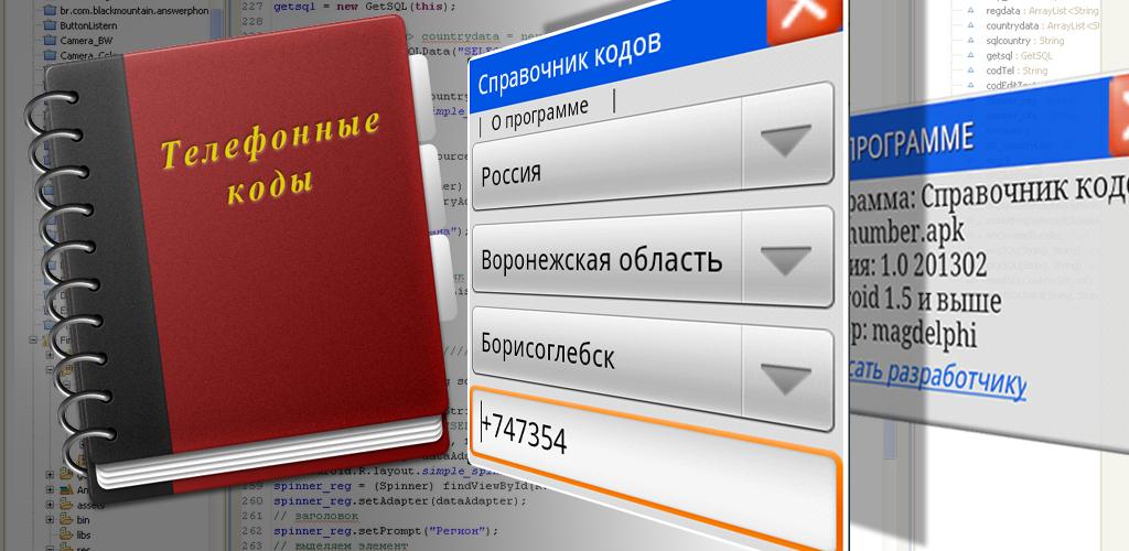 Код справочника. Приложение справочник. Справочник паролей и телефонов.