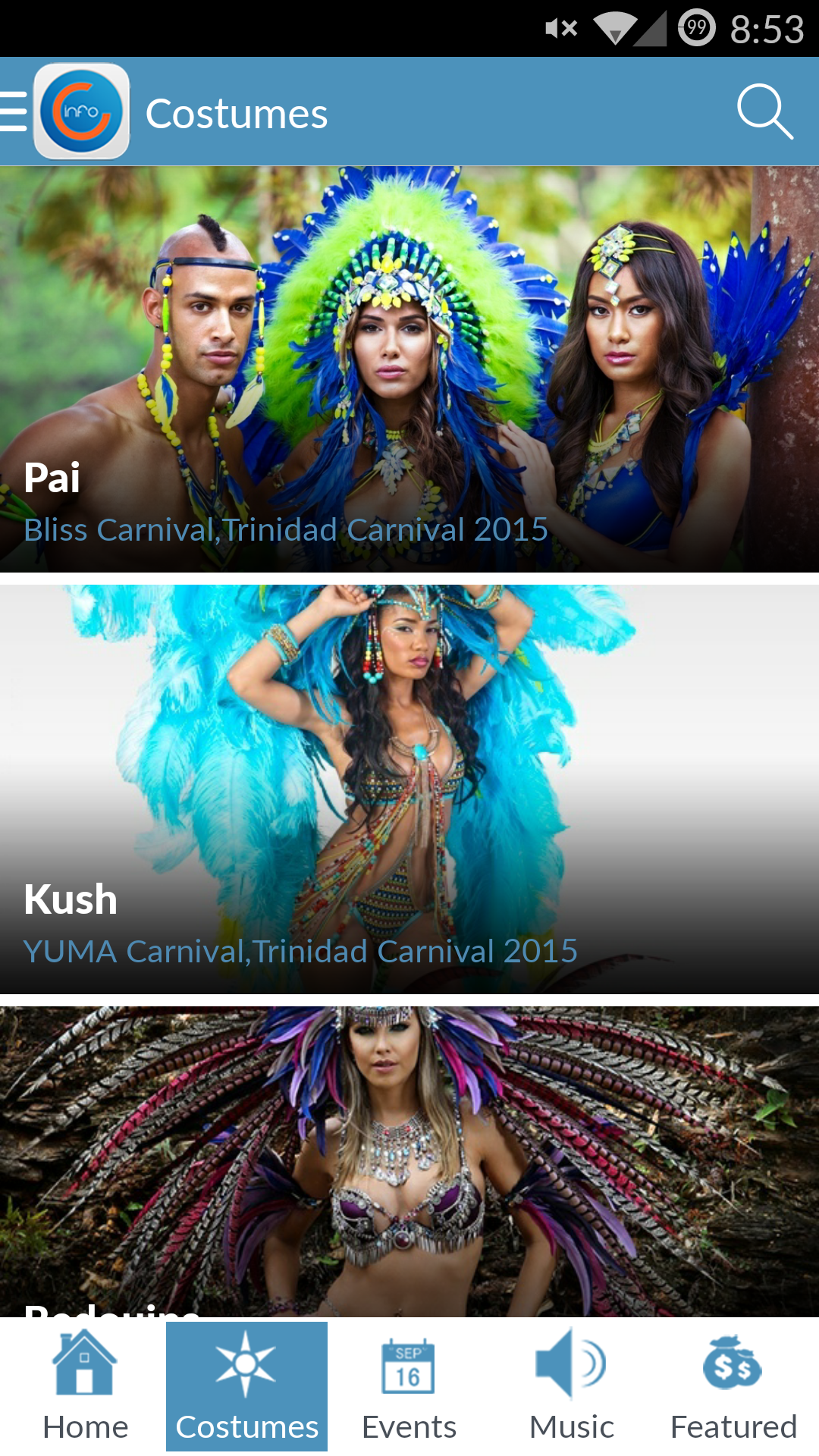 Android application Caribbean Carnival &amp; Festivals screenshort