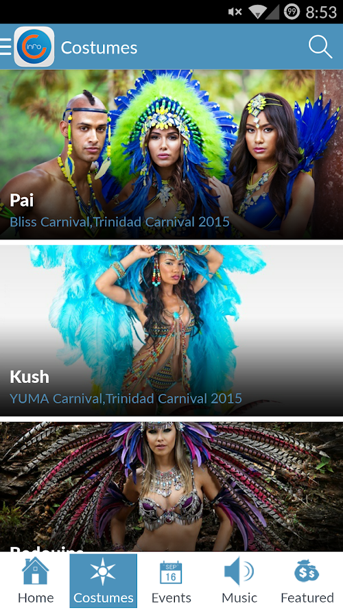 Android application Caribbean Carnival &amp; Festivals screenshort
