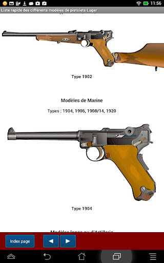 Modèles de pistolets Luger