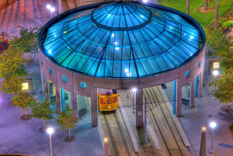 Tampa Florida Tram stop.