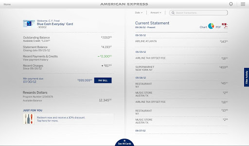 Amex for Tablet