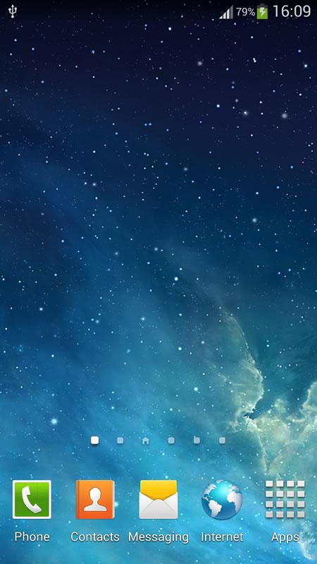 Android application Galaxy Parallax Live Wallpaper screenshort