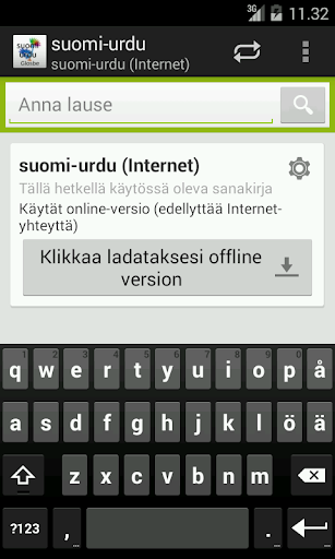 Finnish-Urdu Dictionary