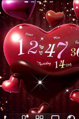 Android application Heart Choco Live Wallpaper screenshort