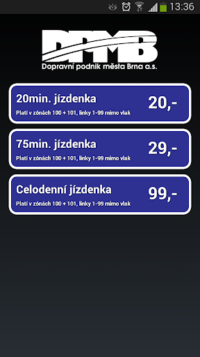 SMS Jízdenka Brno