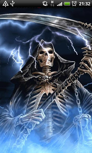 Blue Fire Grim Reaper LWP