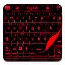 Neon Red Keyboard mobile app icon