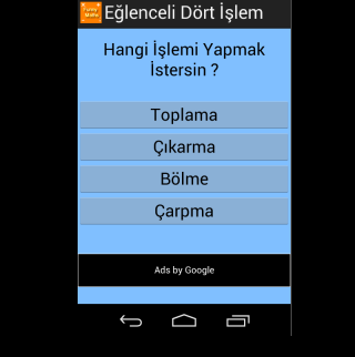 Eğlenceli Dört İşlem