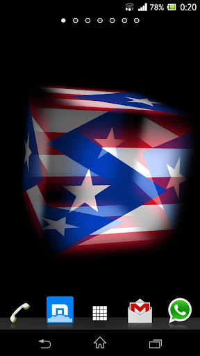 3D Puerto Rico Cube Flag LWP