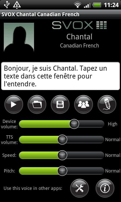 Android application SVOX CA French Chantal Voice screenshort