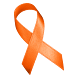 Orange Awareness Ribbon Clock