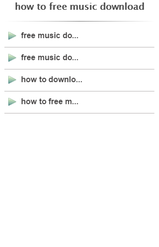 how to free music download