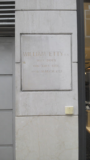 William Etty Birthplace Plaque 