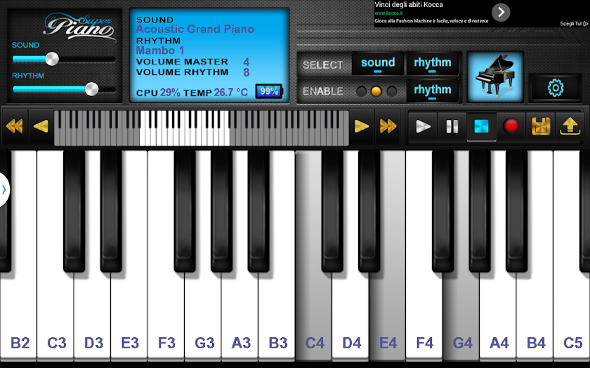Super Piano FREE HD Screen 2