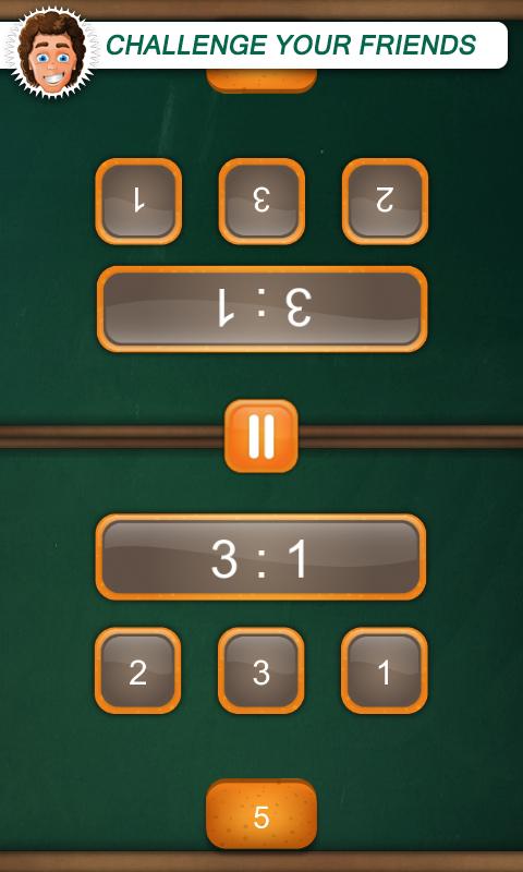 Android application Math Duel: 2 Player Math Game screenshort