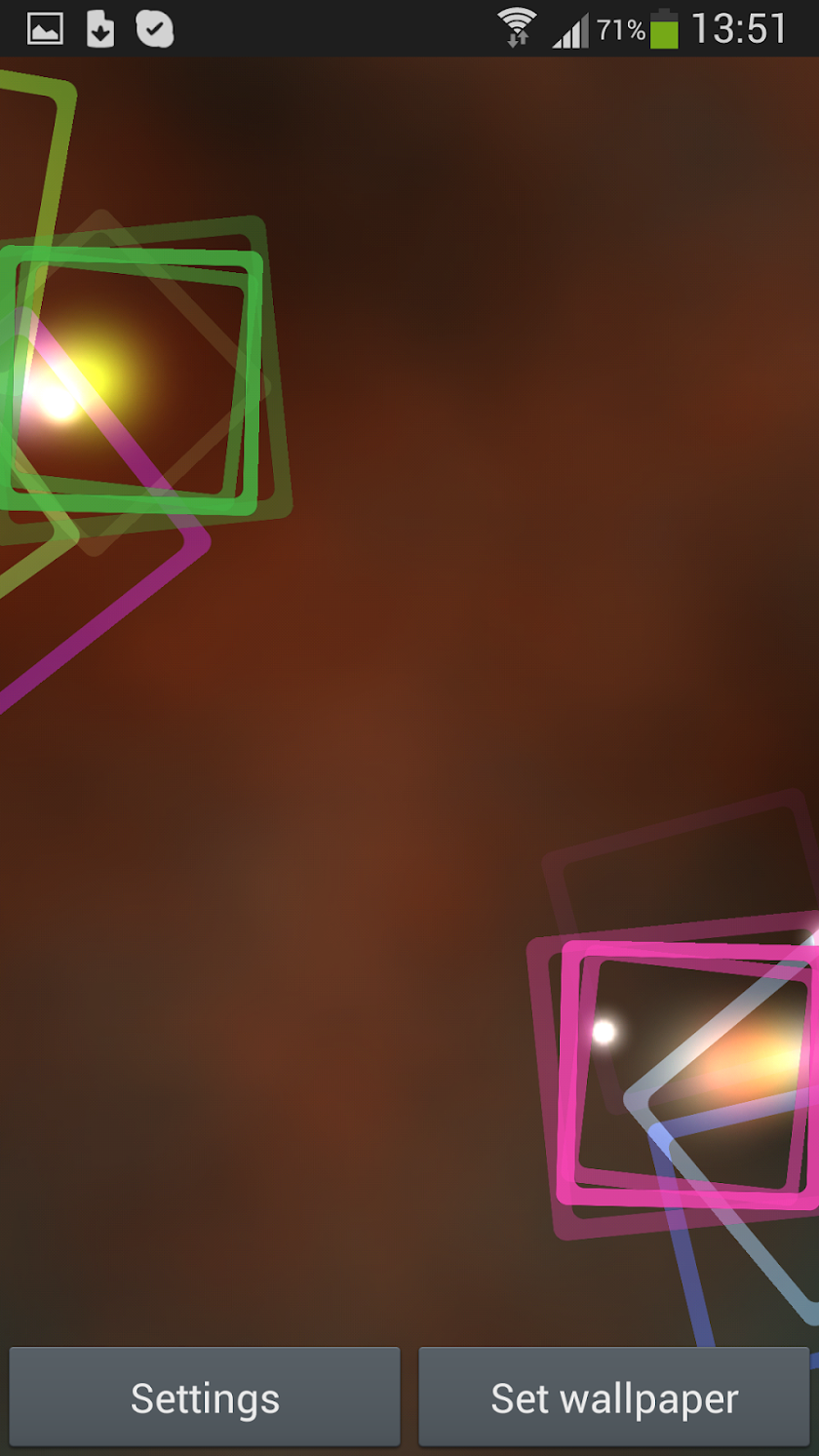 Flying Squares LWP Screen 1