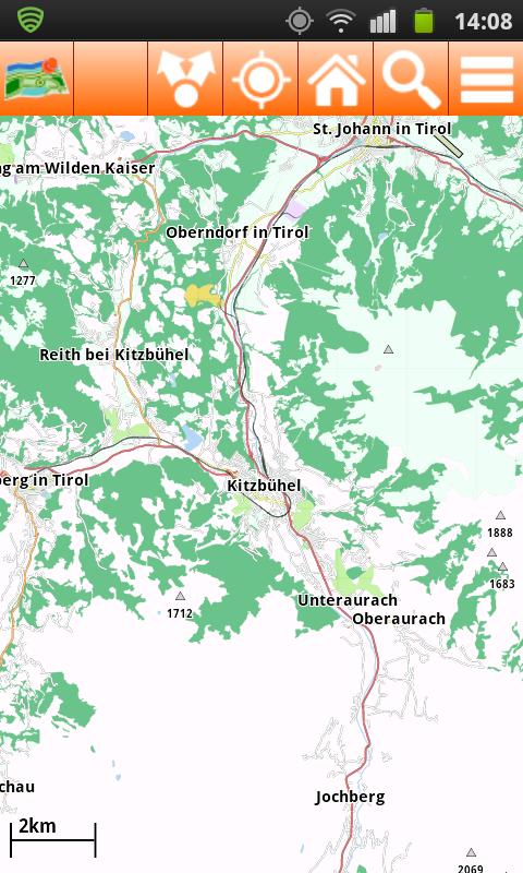 Kitzbuhel Offline mappa Map Screen 2