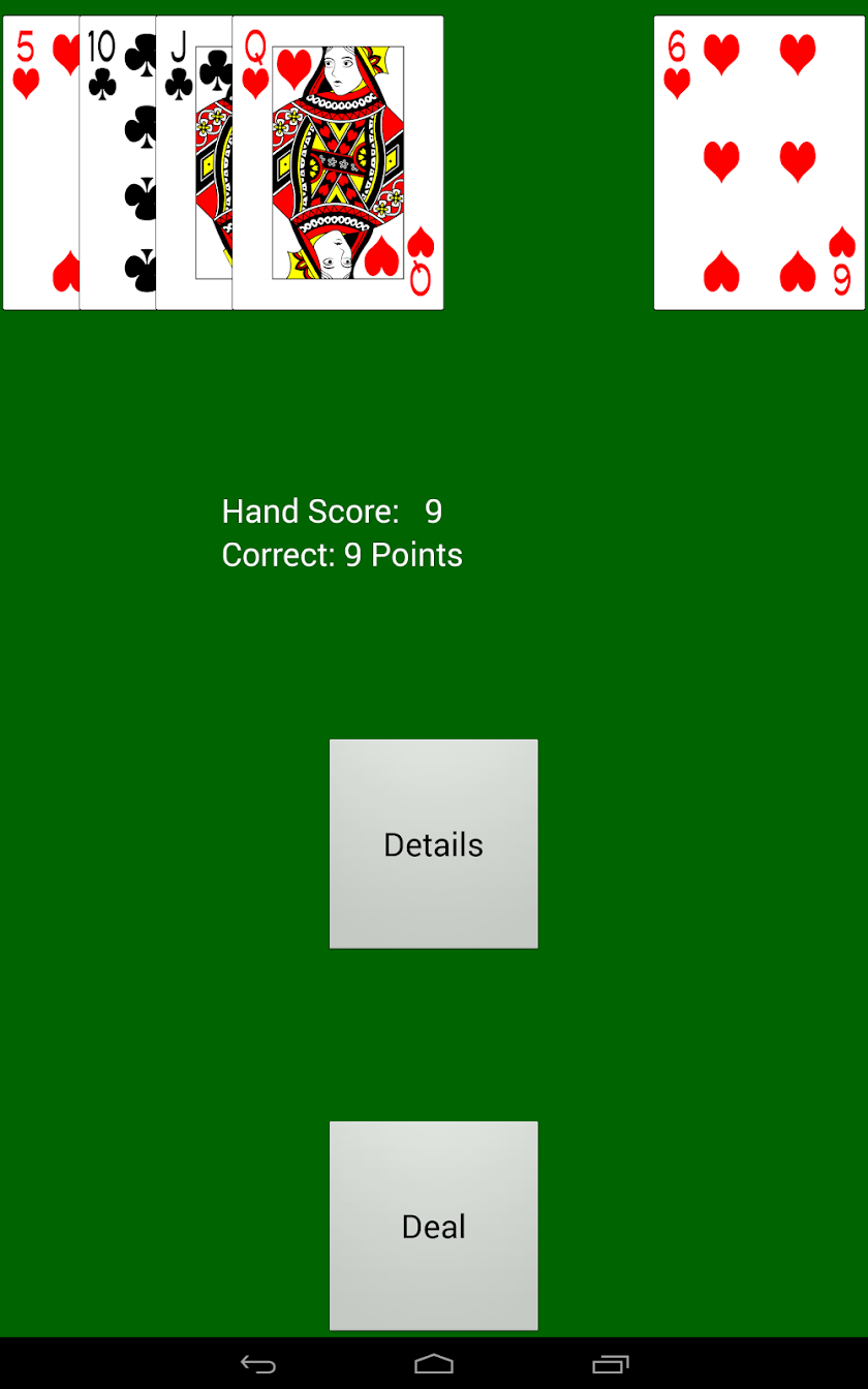 Cribbage Counting Practice Screen 2