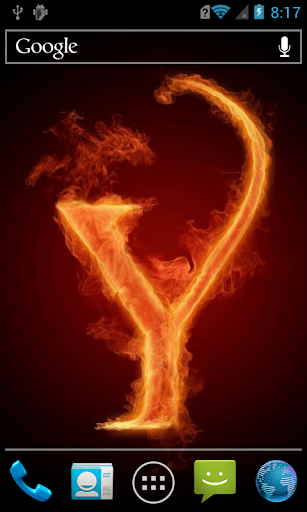 The fiery letter Y LWP