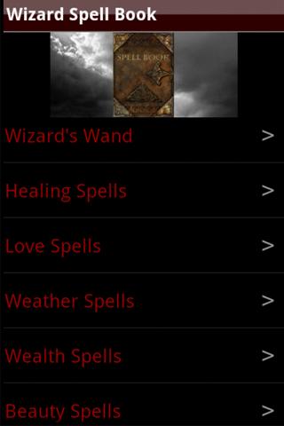 Wizard Spell Book Screen 2