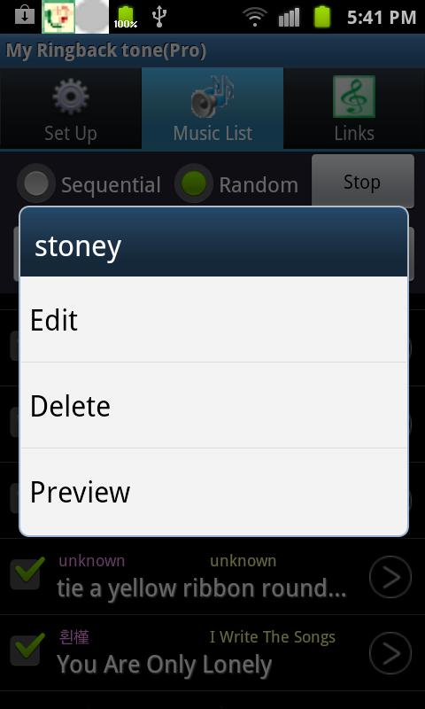 My Ringbacktone Pro-For my ear Screen 3