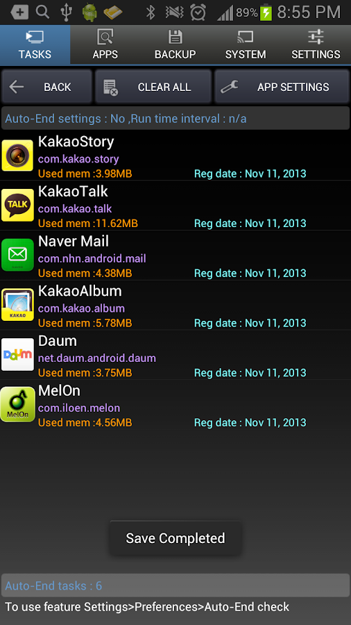 Android Task Manager Pro - screenshot
