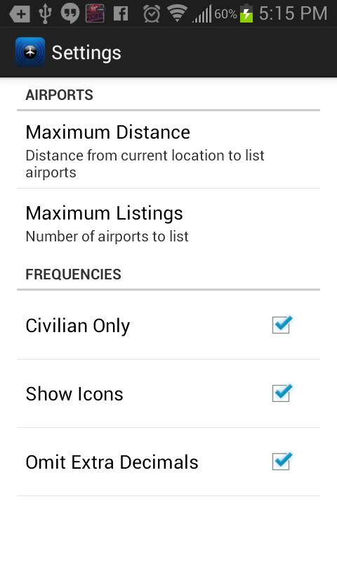 Air Frequencies Screen 3