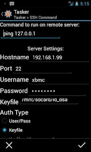 Tasker SSH Command Launcher