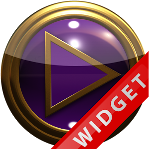 Poweramp Widget Purple Gold logo