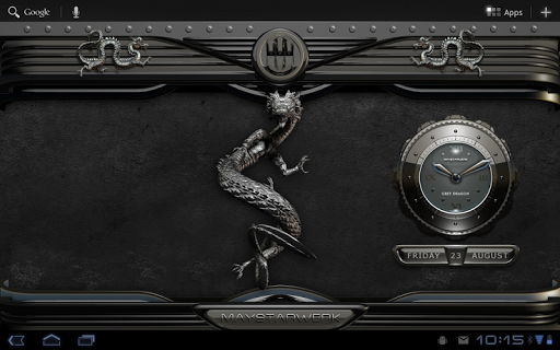 【免費生活App】dragon digital clock grey-APP點子