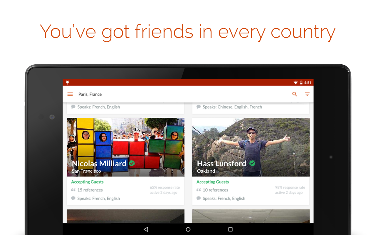Couchsurfing Travel App Applications Android sur Google Play