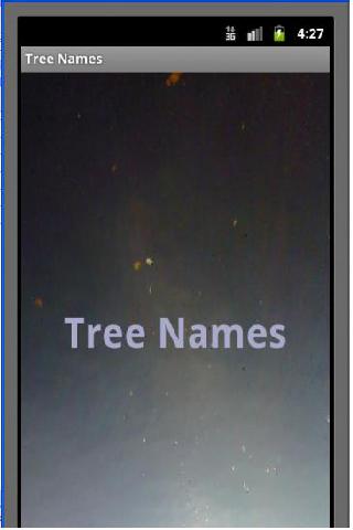 Android application Tree Names screenshort