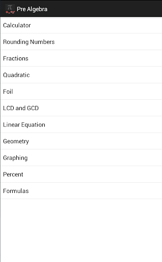 Pre-Algebra Calculator