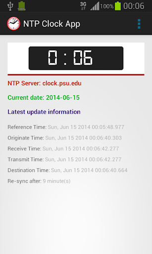 NTP Clock App